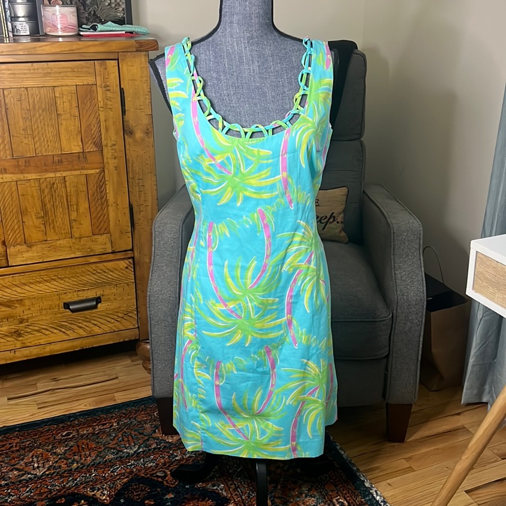 NWT Lilly Pulitzer Logan dress shorely blue lazy and hazy size 10